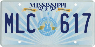 MS license plate MLC617