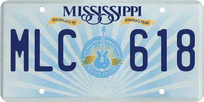 MS license plate MLC618