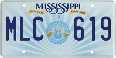 MS license plate MLC619
