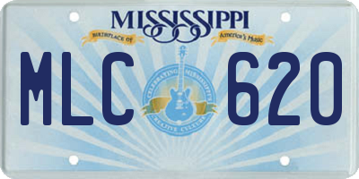 MS license plate MLC620