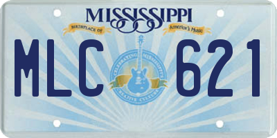 MS license plate MLC621
