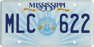 MS license plate MLC622