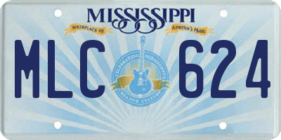 MS license plate MLC624