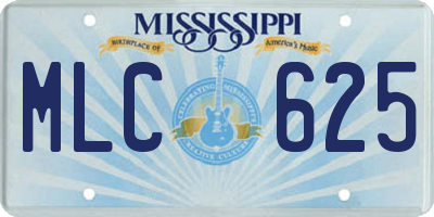 MS license plate MLC625