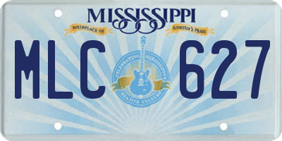 MS license plate MLC627