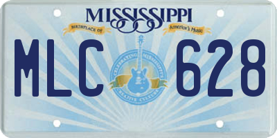 MS license plate MLC628