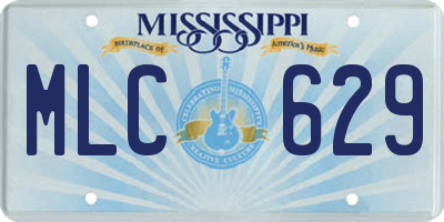 MS license plate MLC629