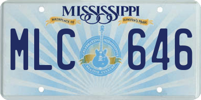 MS license plate MLC646