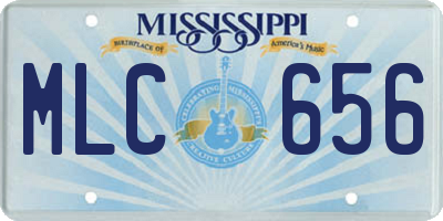 MS license plate MLC656