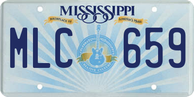 MS license plate MLC659