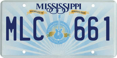MS license plate MLC661