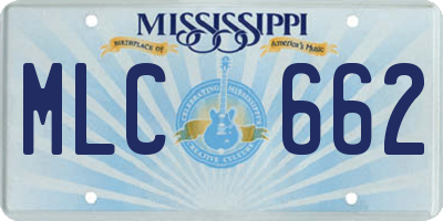 MS license plate MLC662