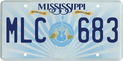 MS license plate MLC683