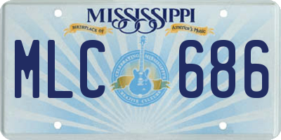 MS license plate MLC686