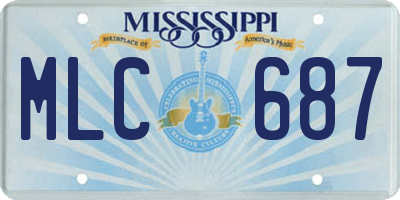MS license plate MLC687