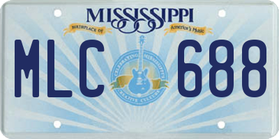 MS license plate MLC688