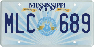 MS license plate MLC689