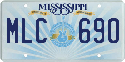 MS license plate MLC690