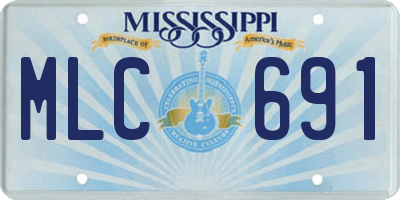 MS license plate MLC691