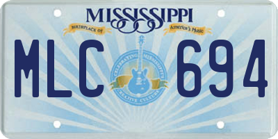 MS license plate MLC694