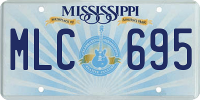 MS license plate MLC695