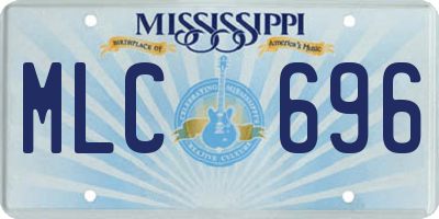 MS license plate MLC696