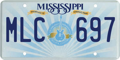 MS license plate MLC697