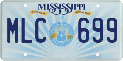 MS license plate MLC699
