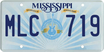MS license plate MLC719