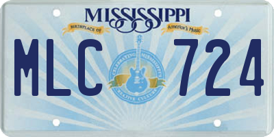 MS license plate MLC724