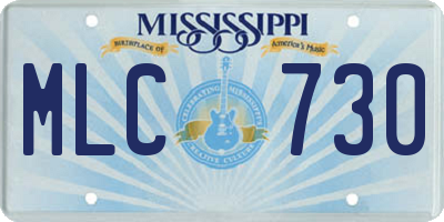 MS license plate MLC730