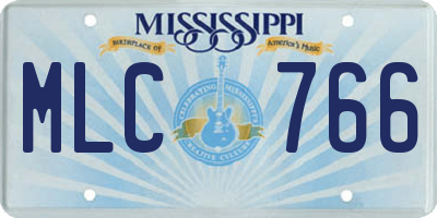 MS license plate MLC766