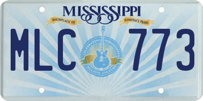 MS license plate MLC773