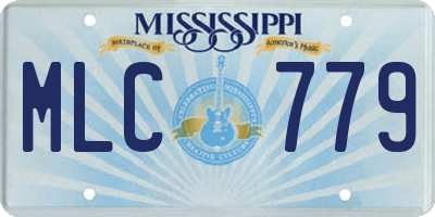 MS license plate MLC779
