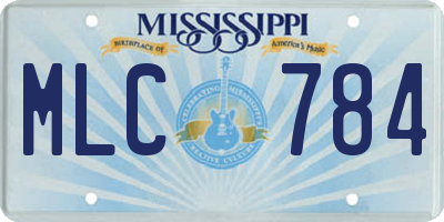 MS license plate MLC784