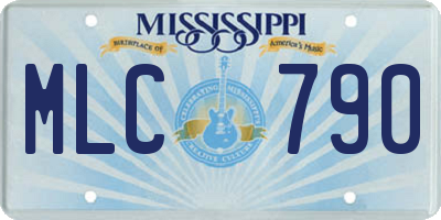 MS license plate MLC790