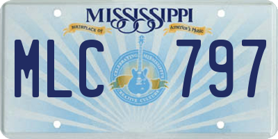 MS license plate MLC797