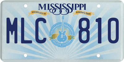 MS license plate MLC810