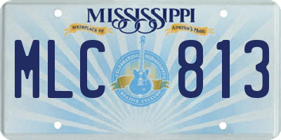 MS license plate MLC813