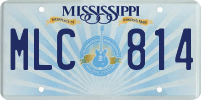 MS license plate MLC814