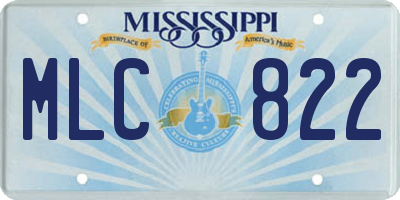 MS license plate MLC822