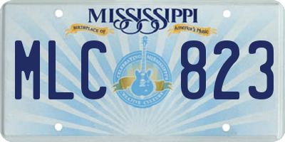 MS license plate MLC823