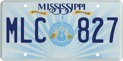 MS license plate MLC827