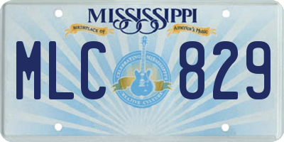 MS license plate MLC829