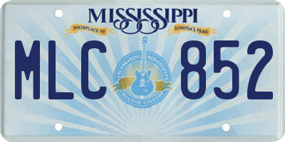 MS license plate MLC852