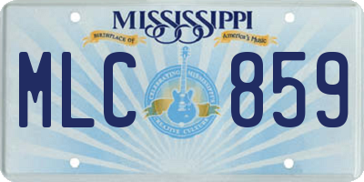 MS license plate MLC859