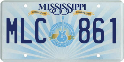 MS license plate MLC861