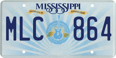 MS license plate MLC864