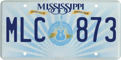 MS license plate MLC873