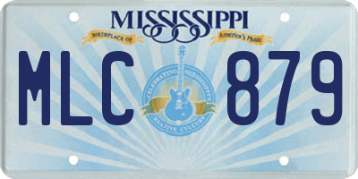 MS license plate MLC879